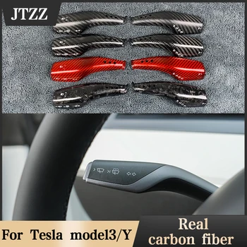 За Tesla, Модел 3 Модел Y 2019 2020 2021 2022 Кормилна Колона От Въглеродни Влакна, Лост За Превключване На Предавките, Защитна Капачка, Вътрешния Указател На Завоя