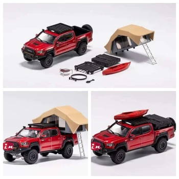 GCD TACOMA Аксесоари за къмпинг Издание Candy Red 1/64 монолитен под натиска на модел на превозното средство Колекция от лимитирана серия Хоби играчка кола