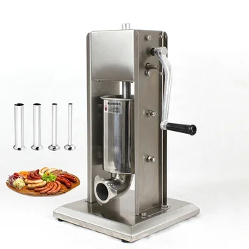 Безплатна доставка, 3Л, 5Л, 7Л, устройството за пълнене на колбаси от неръждаема стомана,машина за приготвяне на колбаси/пълнеж за хот-дога/машина за производство на колбаси