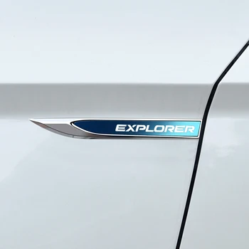 2 бр., автомобили метален стикер, модификация крило, лазерна емблема за Ford Explorer, аксесоари за автомобили за оформяне на екстериора