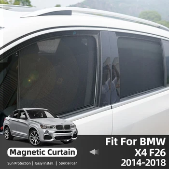 За BMW X4 F26 2014-2018 Авто Козирка, Магнитна Рамка Предна Предното Стъкло, Глухи Завеса, сенника На Задното Странично Прозорец