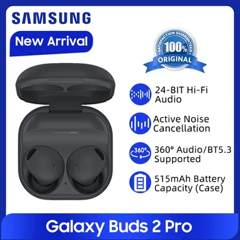 Оригинални Samsung Galaxy Рецептори 2 Pro TWS Bluetooth Слушалки С Активно Шумопотискане Безжични Слушалки HiFi Звук За Galaxy S22