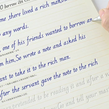 1бр Известни цитати италиански курсив английска калиграфия практикуващ бразда тетрадка автоматично избледняване множество книга за калиграфия