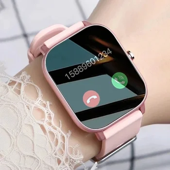 2023 Нови дамски смарт часовници с Bluetooth-разговори, дамски модни часовници, 1,69-инчов цял екран сензорен монитор на кръвното налягане, спортни умни часовници за жени