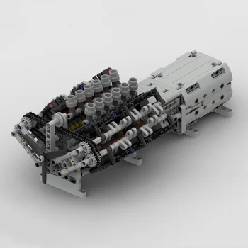 MOC-43833 VI2 Двигател със скоростна кутия Mk2 Градивен елемент на Модел Сращенная играчка-пъзел Детски подарък