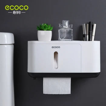Диспенсер за хартиени кърпи ECOCO, монтиран на стената рафтове за съхранение, държач за хартиени кърпи за ръце, Органайзер за баня, Аксесоари