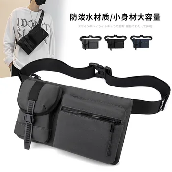 Модерни маркови мъжки чанти Oblique Ku Han Edition, мъжки нагрудная помещение, чанта, спортни джобовете на открито, на тенденциите, хип-хоп