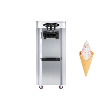 Машина за мек сладолед Търговски малка вертикална машина за плодов сладолед, напълно автоматична машина за приготвяне на замразено кисело мляко