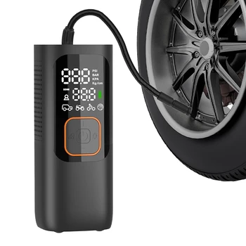 Автомобилен въздушен компресор 12 v, преносими електрически въздушна помпа, безжичен накачиватель автомобилни гуми, дигитален велосипеден помпа за автомобилни аксесоари