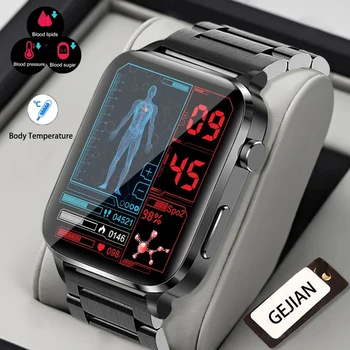 GEJIAN 2023 Нов термометър смарт часовници мъжки Sangao Лазерно лечение Здраве кръвно налягане спортни умни часовници дамски глюкометровые часовници