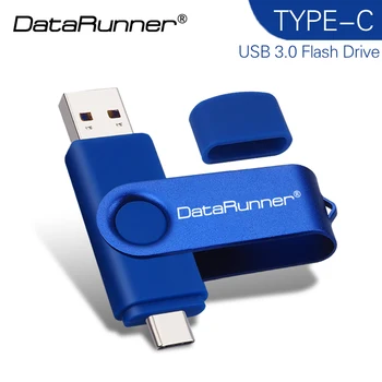 DataRunner 2 В 1 USB Флаш памет Type C 512 GB 256 GB 128 GB 64 GB 32 GB USB устройство 3,0 Високоскоростен Пръчка за устройство Type-C