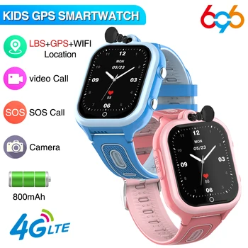 4G Сим-карта Детски умен часовник 1,85 см на цял екран видео разговори Wifi GPS СРЕЩА SOS HD камера водоустойчива умни часовници за детски подарък