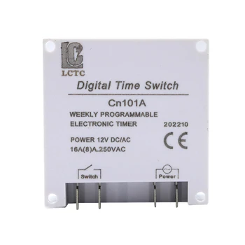 Превключвател за контрол на времето LCLCTC CN101A Цифров Микропроцесор, LCD 220 vac и 12 До 24 vdc 110 цикличен таймер Преминете време на електрически цифров ti