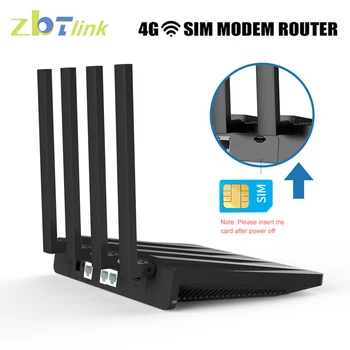 Zbtlink 2,4 G 5,8 G 4G Рутер 1000 mbps, LTE Wifi Безжичен Roteador Сим-карта WAN LAN CAT4 Модем Работи В Европа, Русия рутер