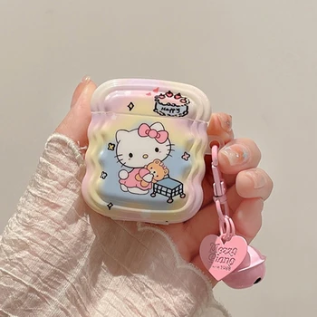 Sanrio Kawaii, Bluetooth-слушалки Hello Kitty, аниме, високо качество на звука, Huawei iPhone, универсални безжични спортни слушалки, подарък
