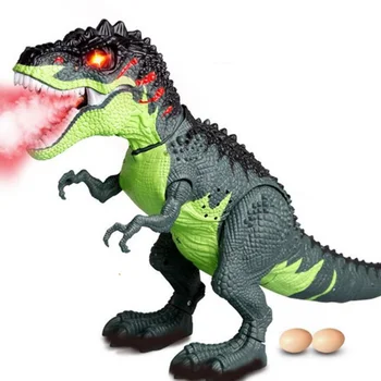 Играчки-динозаври с електрически люк, проекция с електрически спрей, модел на динозаврите тиранозавър рекс Rex, имитация на снася яйца, играчки-модели на животни