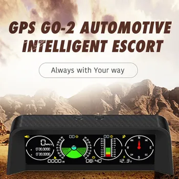 Авто HUD дисплей X90s, GPS, таблица висоти, индикатор баланс хоризонтален наклон, цветен HD LCD дисплей, чувствителен към свободния вращению