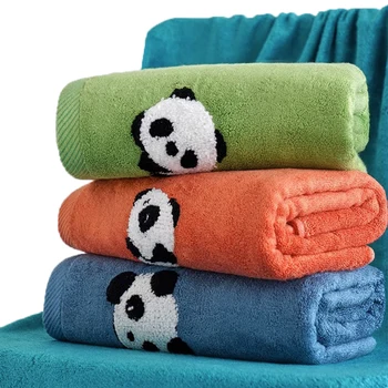 Детско памучно кърпа с пандой 34X74 см, впитывающее меко домашно кърпа за баня, кърпи за баня от бамбуково влакно, мъжки и женски плажен костюм 70x140 см