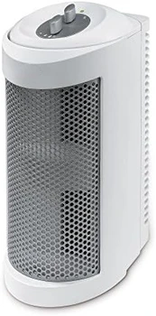 Мини Пречиствател на въздух за отстраняване на алергени True HEPA с Допълнителен Ионизатором|Пречиствател на въздуха за малки помещения, Бяла (HAP706-NU-1) Озоновия генератор