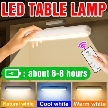 Светодиодна настолна лампа USB Акумулаторна настолна лампа Окачен магнитен лека нощ за декориране на спалня Гардероб прикроватное осветление за четене