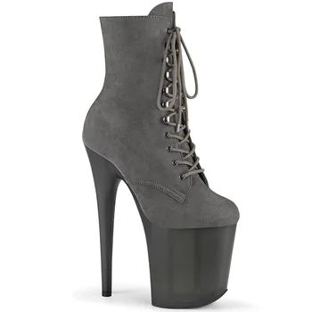 LAIJIANJINXIA / нови дамски ботильоны на платформа и висок ток 20 см, женската есенно-зимни обувки, чубрица обувки за танци на един стълб в нощен клуб