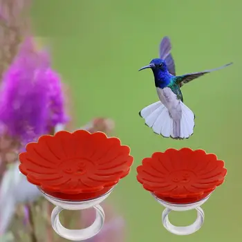 Пръстен Пластмаса Форма на Цвете Аксесоари за Птици Пиенето за Птици, А за Колибри Инструмент За доставяне на Вода Се За Колибри