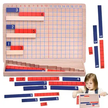 Допълнителна плака Монтесори, дървени математически материали, допълнителна дъска за деца от предучилищна възраст, развивающий инструмент за ранно обучение по математика