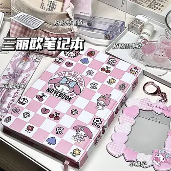 Записная награда Kawaii Sanrio Hello Kitty Mymelody Cinnamorroll Cartoony бележник, джобен бележник, дневник, студентски детски канцеларски материали