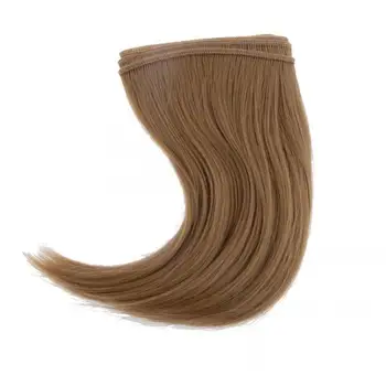 Коса с бретон 15x100 см, направени със собствените си ръце / 3 кукли BJD 1/4 светло кафяв на цвят