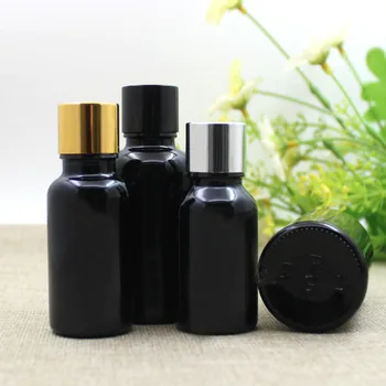 30 мл черна стъклена бутилка етерично масло е течност серум за цялостно възстановяване на гел за очите серум течност влага грижа за кожата козметична опаковка