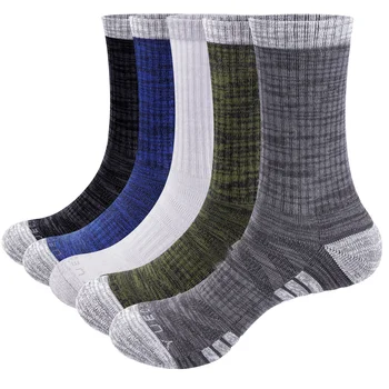 Марка YUEDGE, мъжки дезодорант, дишащи чорапи памук с подплата за мъже, размер 36-45 на ЕС, 5 чифта в опаковка