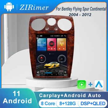 ZIRimer Вертикален Екран За Bentley Flying Spur Continental 2004-2012 Android 11 Кола DVD Плейър Автоматична GPS Навигация Стерео 4G