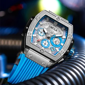 луксозни мъжки часовници марка ONOLA Модерен винен погреб водоустойчив кварцов нови часовници мъжки 2023 часовници relogio masculino