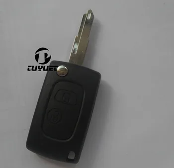 5 бр. изменено флип-корпус дистанционно ключ за Peugeot 206 2 бутона