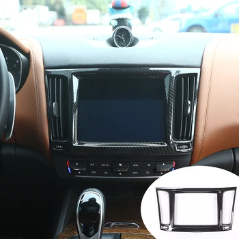 ABS Авто стил на Централното управление на GPS навигация Декоративна рамка Тампон за Maserati Леванте Аксесоари за интериора на колата