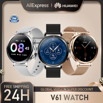 Huawei Smartwatch V61 Bluetooth Предизвикателство GPS Спортен Фитнес Тракер, Водоустойчив Мониторинг на Кръвното Налягане За Жени и Мъже за Apple Watch