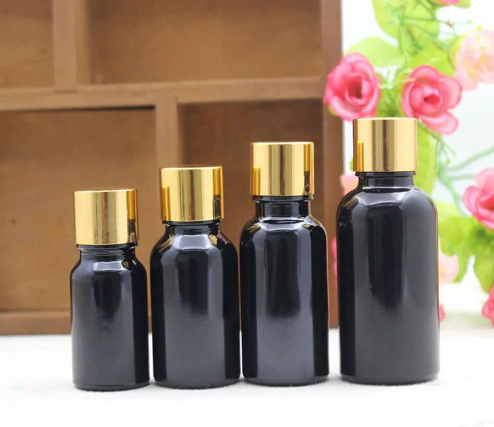 30 мл черна стъклена бутилка етерично масло е течност серум за цялостно възстановяване на гел за очите серум течност влага грижа за кожата козметична опаковка - 4