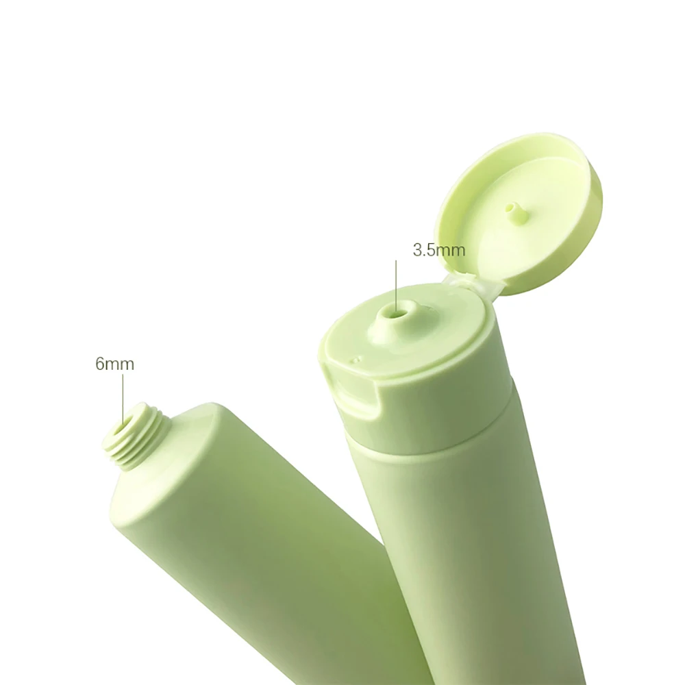 50 г 100 г матово-зелен контейнер за козметиката за еднократна употреба 50 мл 100 мл Празна пластмасова бутилка за пресоване, пътна опаковка за крема, мека туба - 1