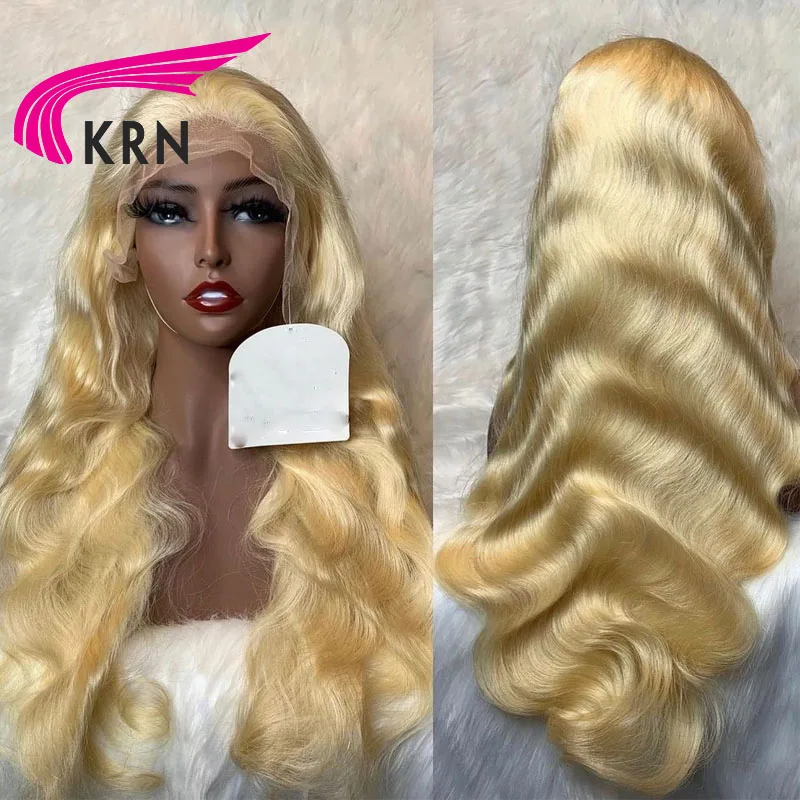 613 Меден blond 13x1 Перуки, изработени от човешка коса на дантели, бразилски перуки с дълбока вълна, перука от средната част на дантела, перука от коса Remy 180% плътност - 1