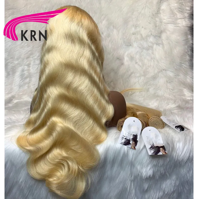 613 Меден blond 13x1 Перуки, изработени от човешка коса на дантели, бразилски перуки с дълбока вълна, перука от средната част на дантела, перука от коса Remy 180% плътност - 4