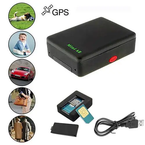 A8 GSM GPRS GPS СРЕЩА на глобалния локатор в реално време, мини-автомобил за деца A8 GSM / GPRS / GPS тракер за проследяване на USB кабел за gps - 1