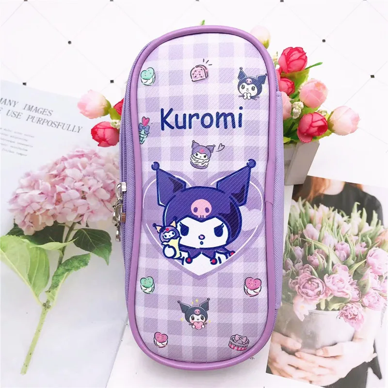 Sanrio Hello Kitty Kuromi Cinnamoroll Kawai Аниме Молив Случай-Скоростна Голям Капацитет Чанта За Моливи Канцелярская Скоростна Ученически Пособия, Детски Подарък - 4