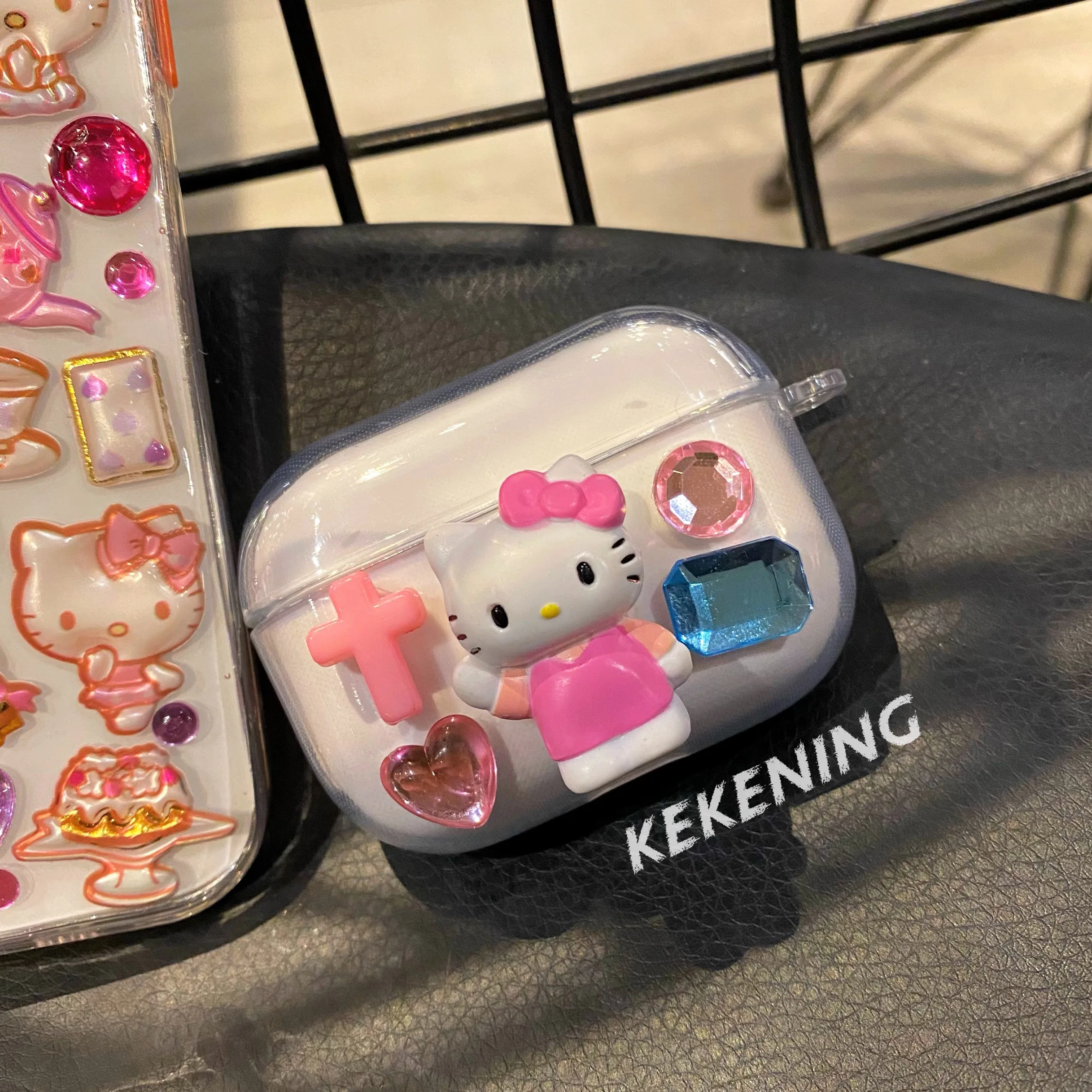 Sanrio Hello Kitty Прозрачен за Apple AirPods 1 2 3 Калъф AirPods Pro 2 Калъф за iPhone Аксесоари За Слушалки Air Pod Калъф Y2k Подарък на едно Момиче - 1