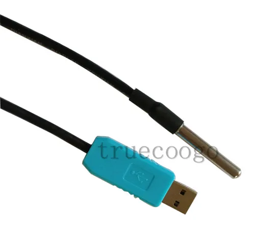 USB-датчик за температура Измерване на температура на Цифров чип 18B20 предоставя софтуер за тестване - 0