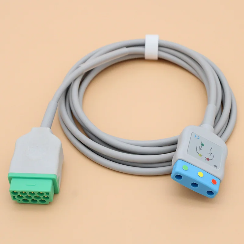 Автоматична кабел ЕКГ тип 11P по Din с 3/5 изводи за системи на GE-Marquette ECG ЕКГ Dash PRO/Eagle/ Solar /Tram.AHA / IEC, с щепсел/ контакт. - 4