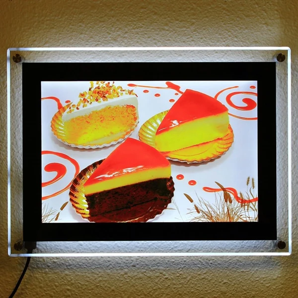 Акрилни led лайтбокс с подсветка менюто на ресторанта - 1