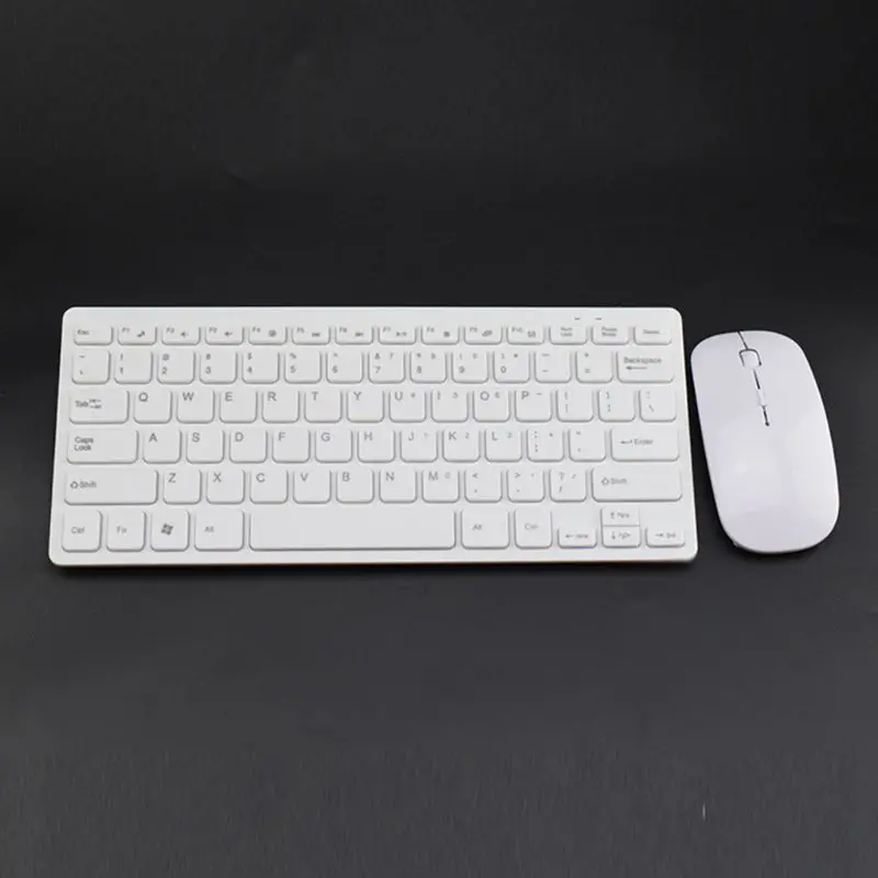 Безжична клавиатура и мишка F3KE 2.4 G Комбинация от бяло многоцветного за изключване на звука клавиши 78 - 2
