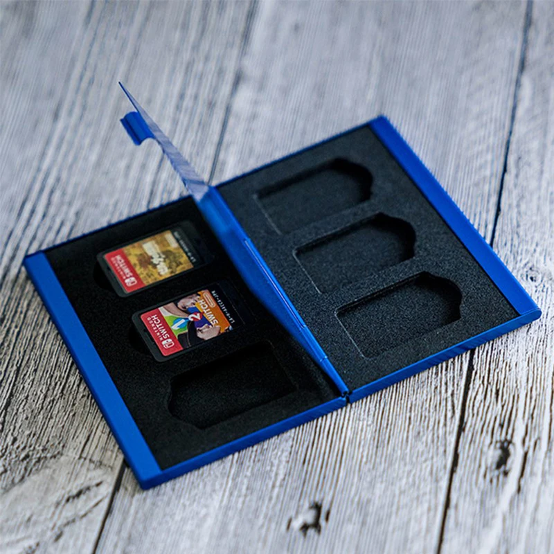 За Nintendo Switch Притежателя слот за карти чанта твърд корпус от Алуминиева кутия за съхранение на карти игра калъф с аксесоари за игри Switch - 3