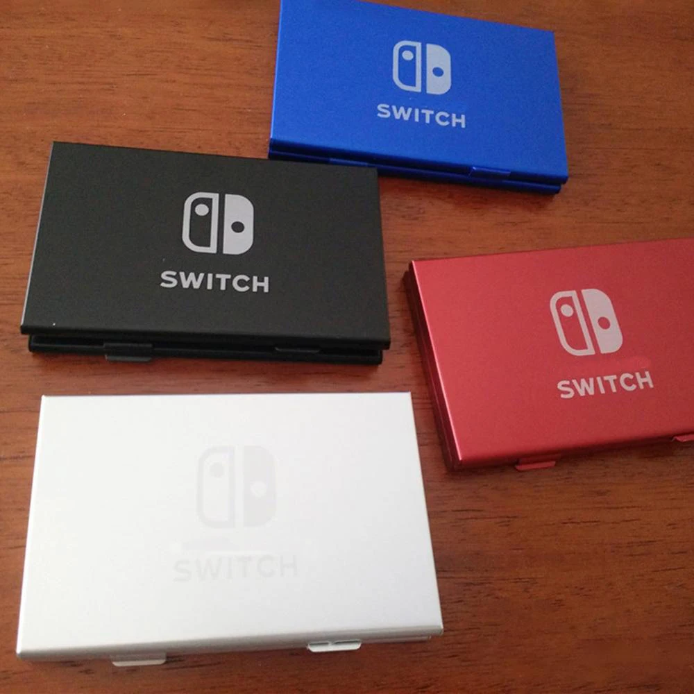 За Nintendo Switch Притежателя слот за карти чанта твърд корпус от Алуминиева кутия за съхранение на карти игра калъф с аксесоари за игри Switch - 5