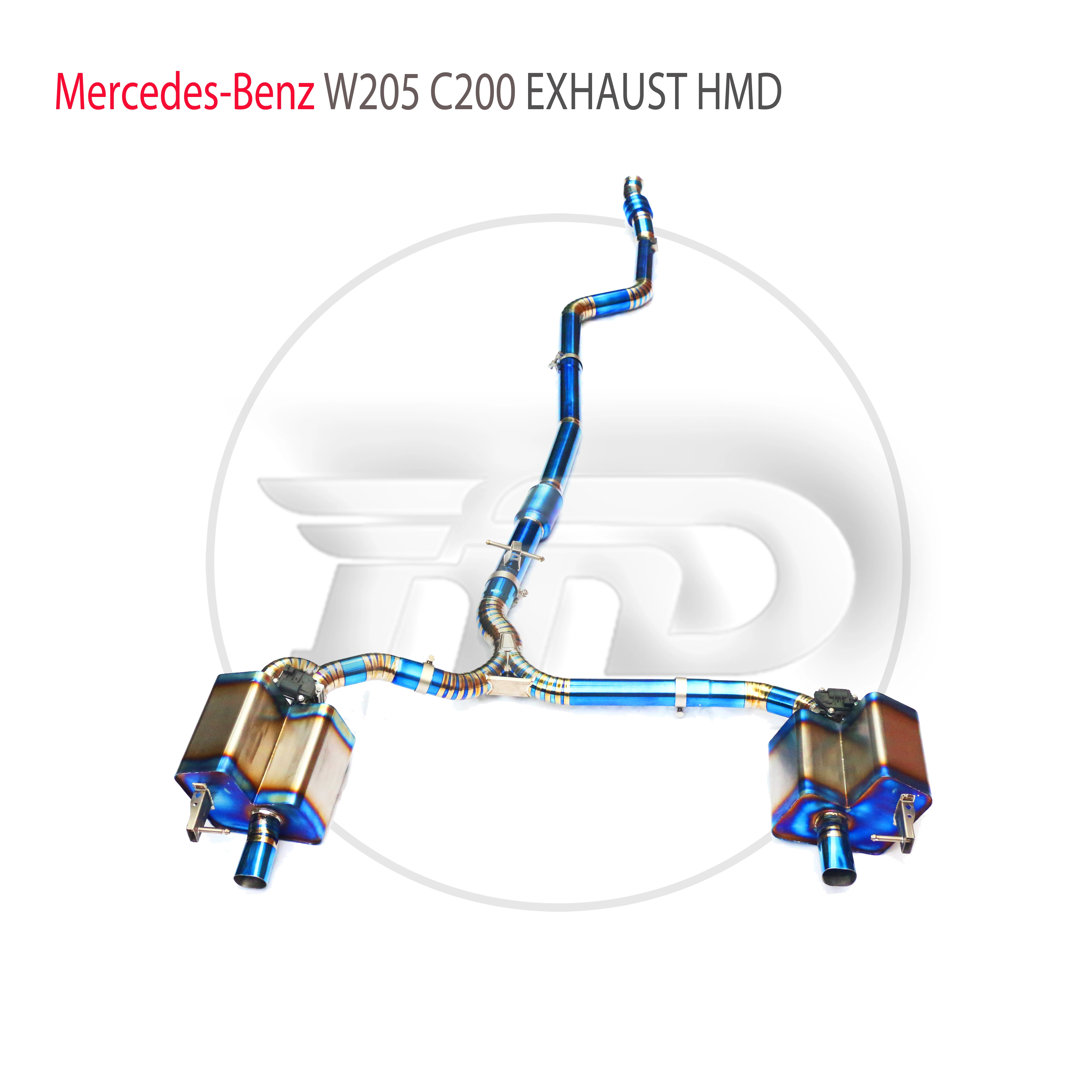 Изпускателна система за HMD от титан и неръждаема стомана Performance Catback подходящи за Mercedes Benz W205 C180 C200 C250 C260 C300 - 0